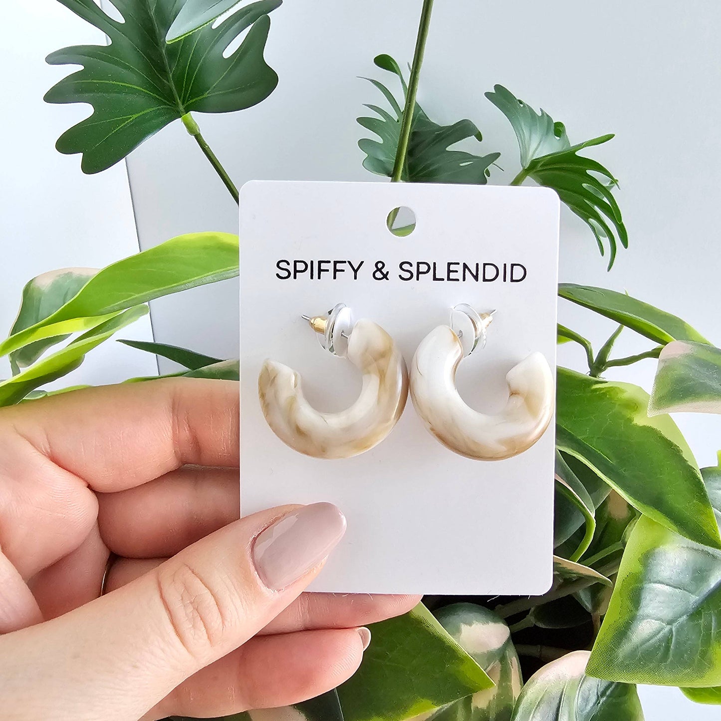 Natural Chloe Hoops