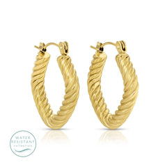 Rope Latch Back Hoops, Water-Resistant