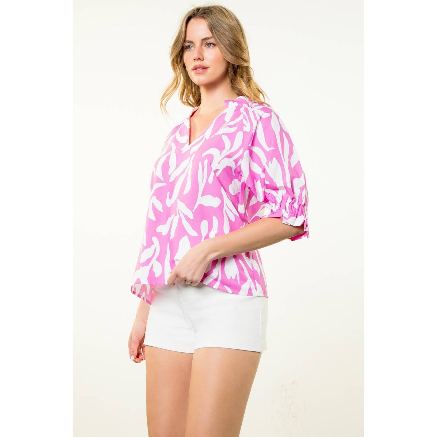 V-Neck Abstract Top