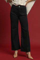 Black Button Stretch Pants