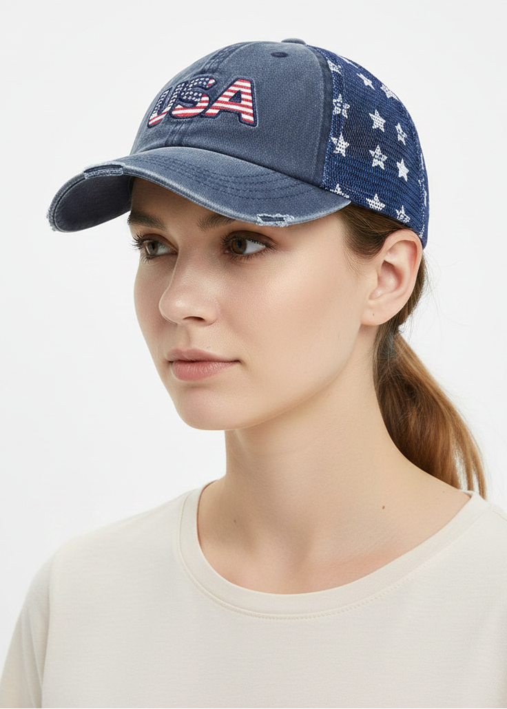 USA American Flag Theme Baseball Cap