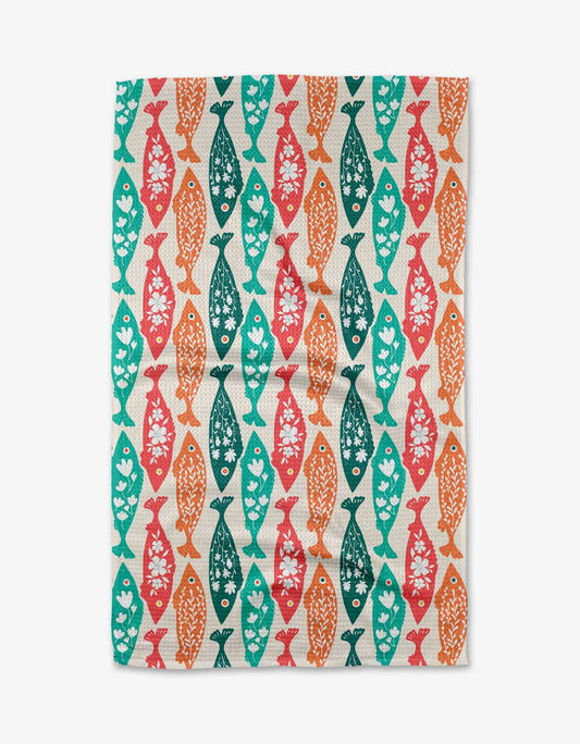 Geometry - Swedish Fish Tea Towel