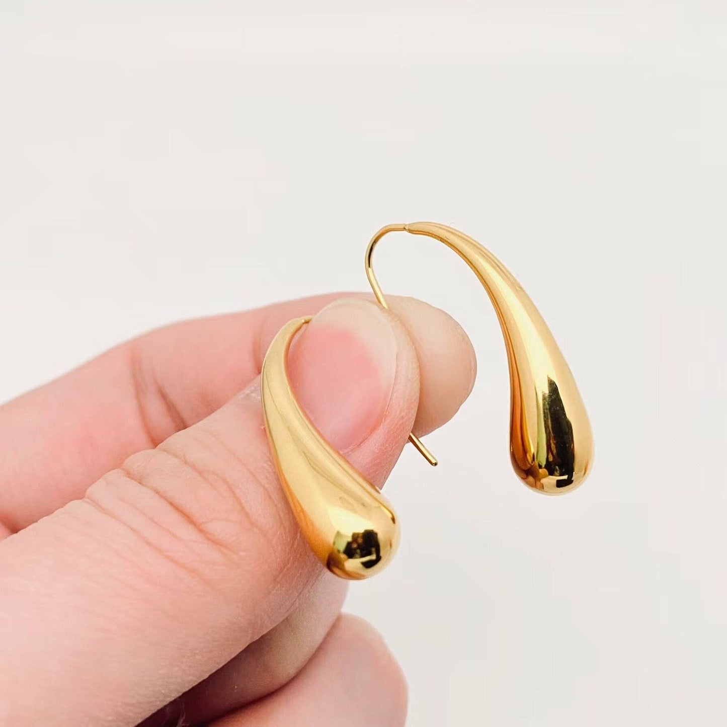 18K Gold Plated Droplet Earrings