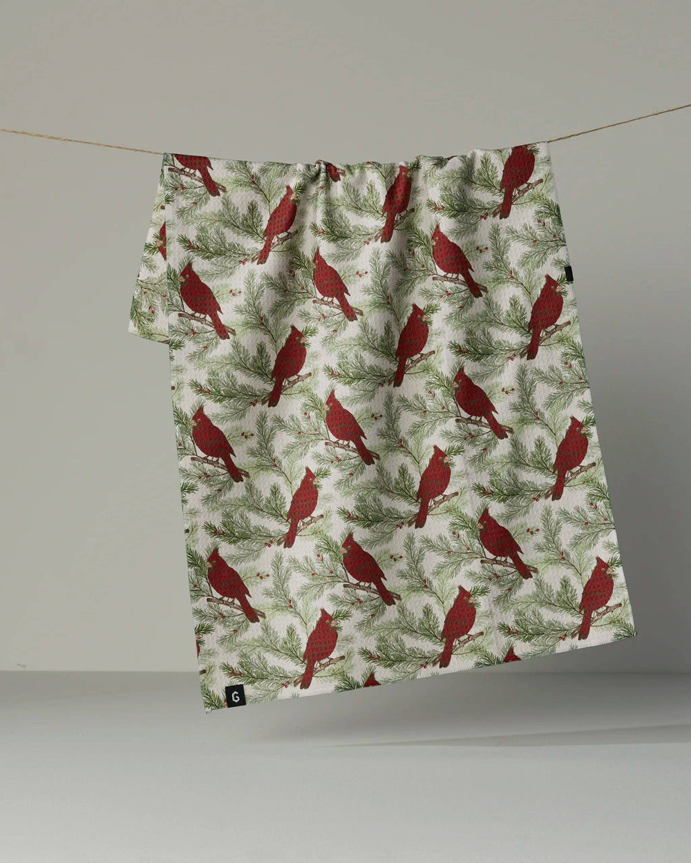 Geometry - Winter Crimson Luxe Kitchen Towel - Holiday 2026