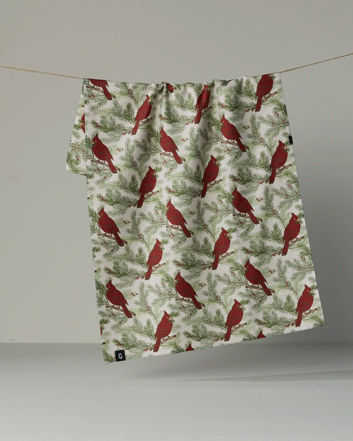 Geometry - Winter Crimson Luxe Kitchen Towel - Holiday 2026