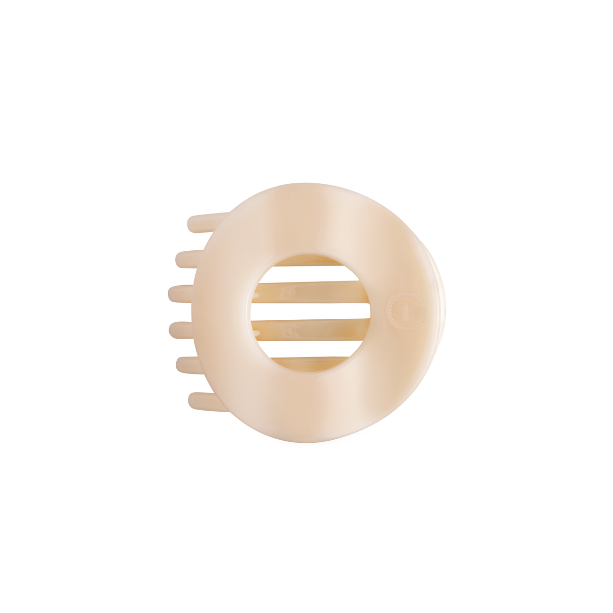 TELETIES - Almond Beige | Medium | Flat Circle Hair Clip