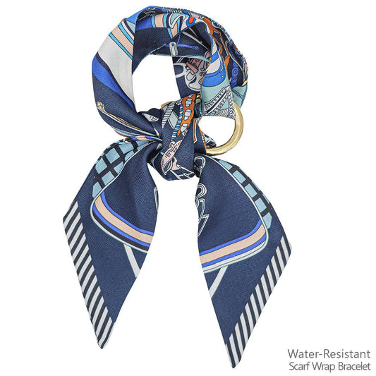 Scarf Bracelet Wrap with Gold Circle