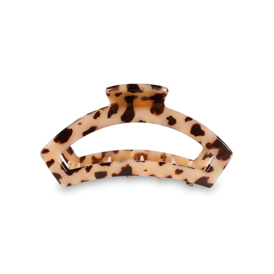 TELETIES - Open Hair Clip | Small | Blonde Tortoise