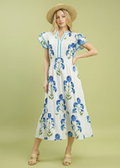 Blossom Meadow Print Midi Dress