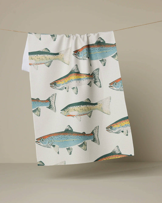 Geometry - Hooked on Fishing Tea Towel