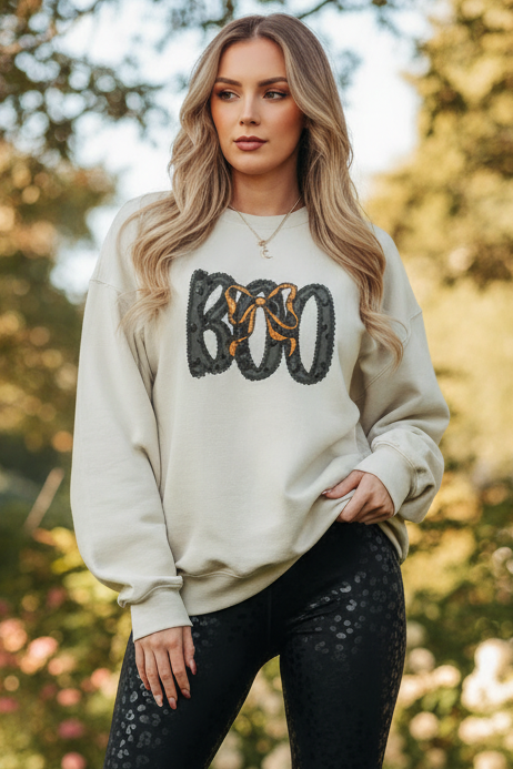 Boo Bow Coquette Halloween Sweatshirt