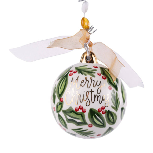 Glory Haus - Merry Christmas Holly Ornament