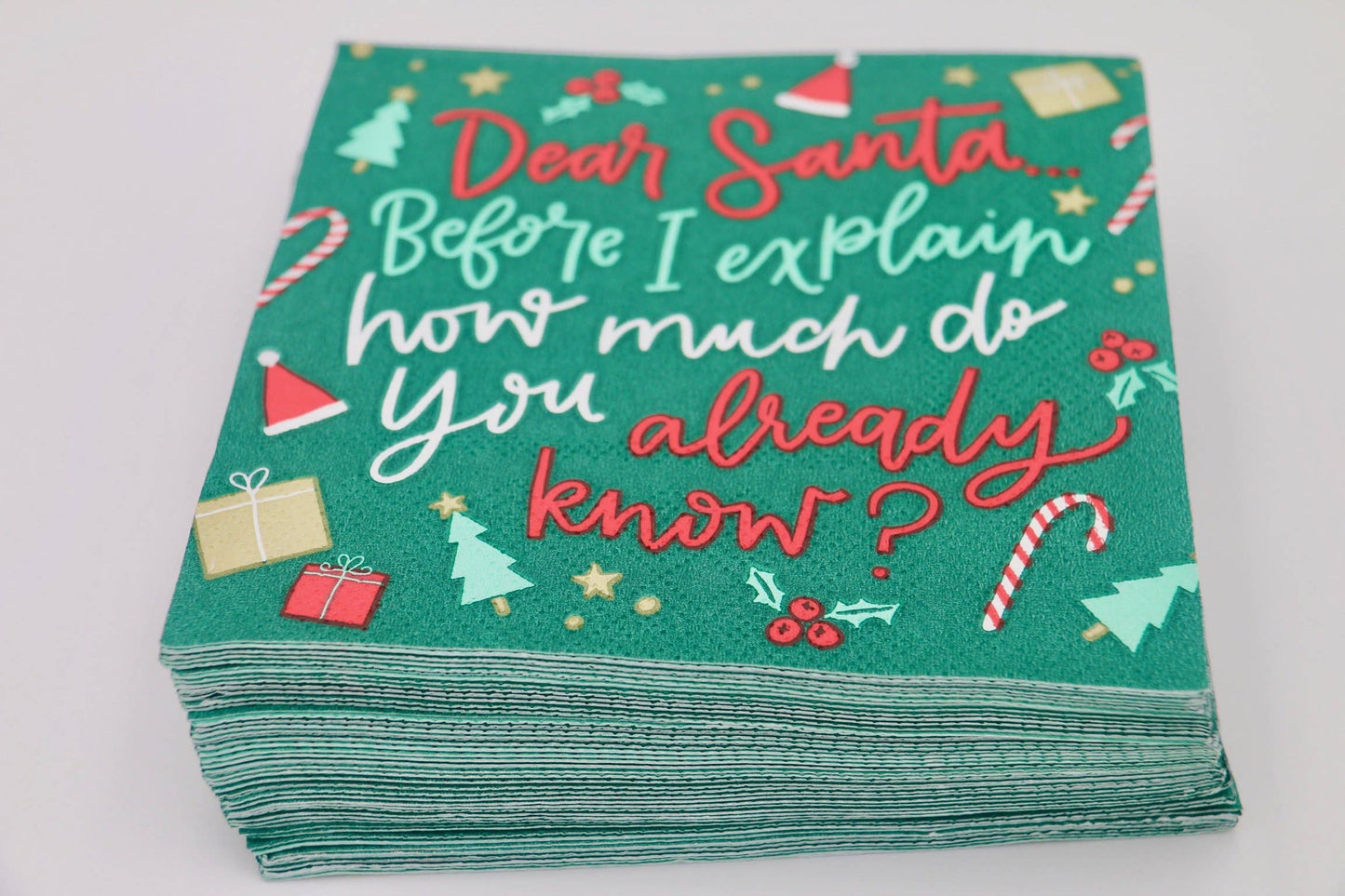 Christmas Funny Cocktail Napkins | How Much Do You Know