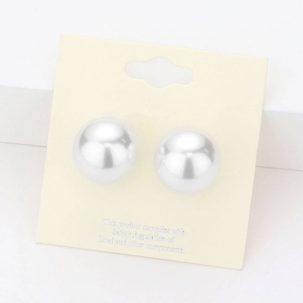 16mm Pearl Stud Earrings