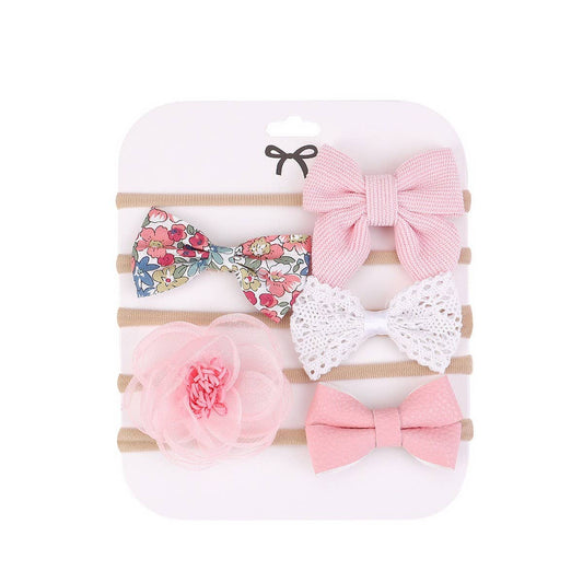 Baby Nylon Bow Headband Set