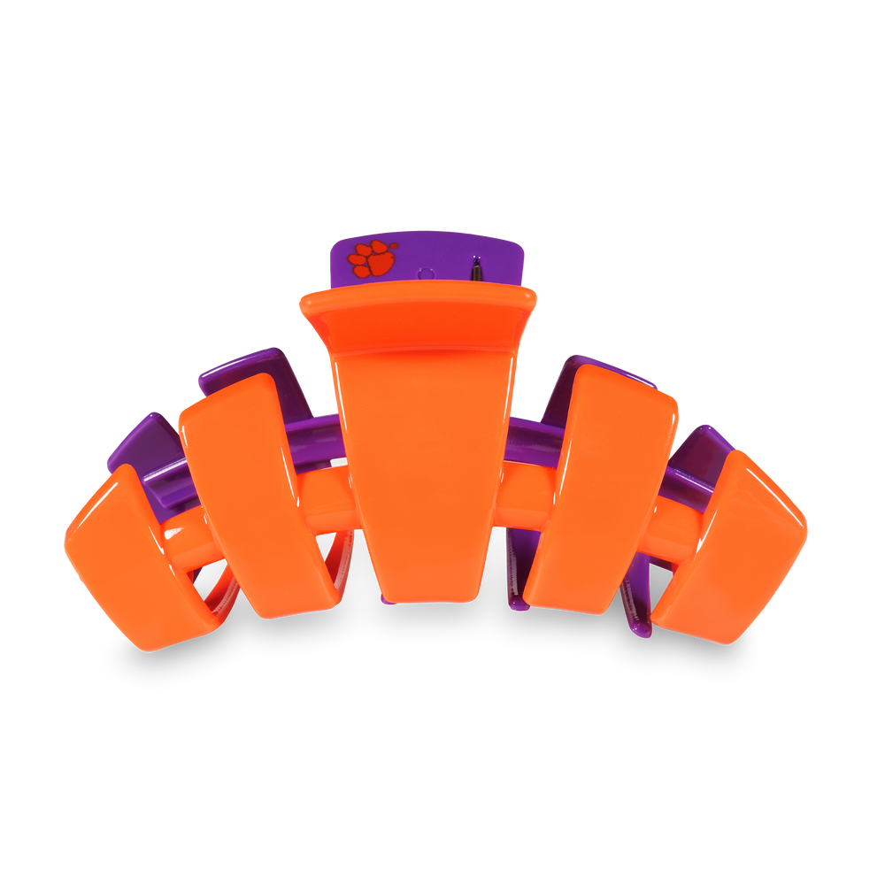 TELETIES - Classic College Hair Clip | Large | Clemson Univ.