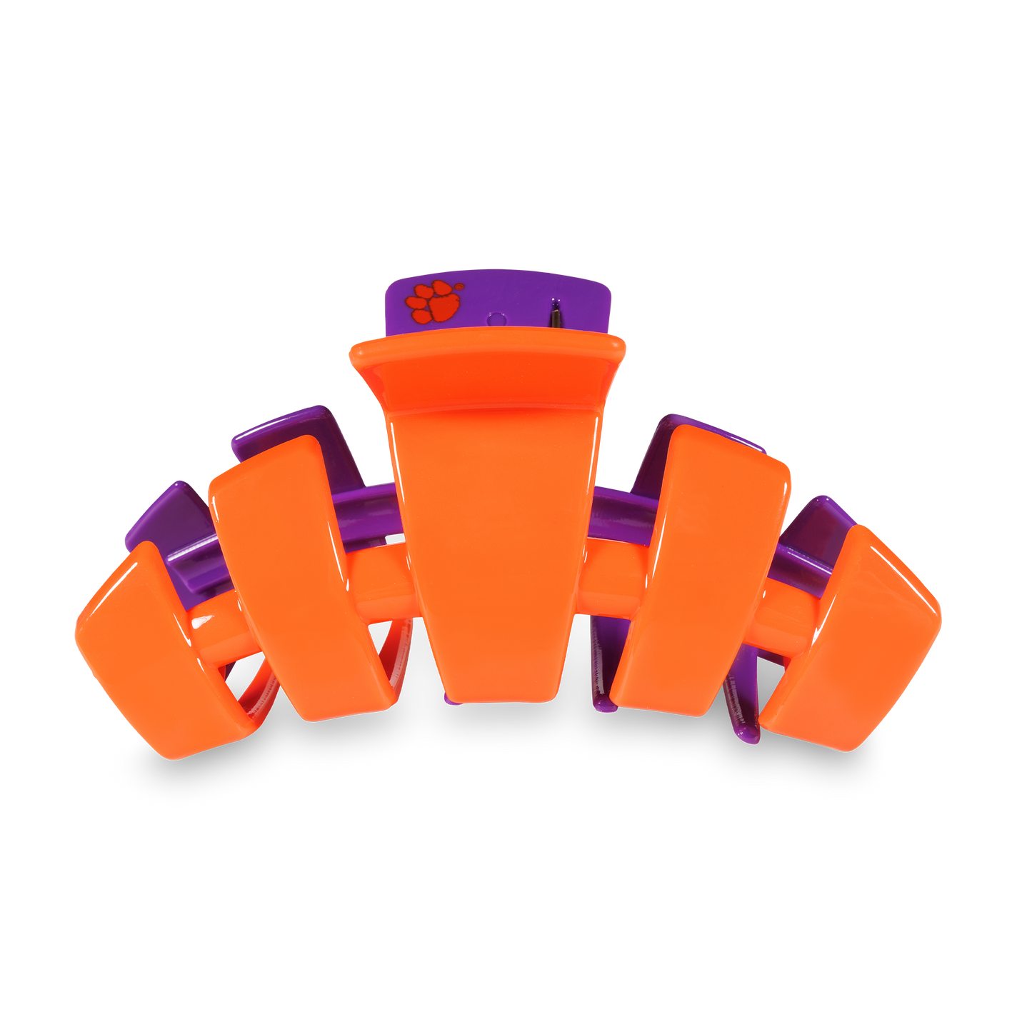 TELETIES - Classic College Hair Clip | Large | Clemson Univ.