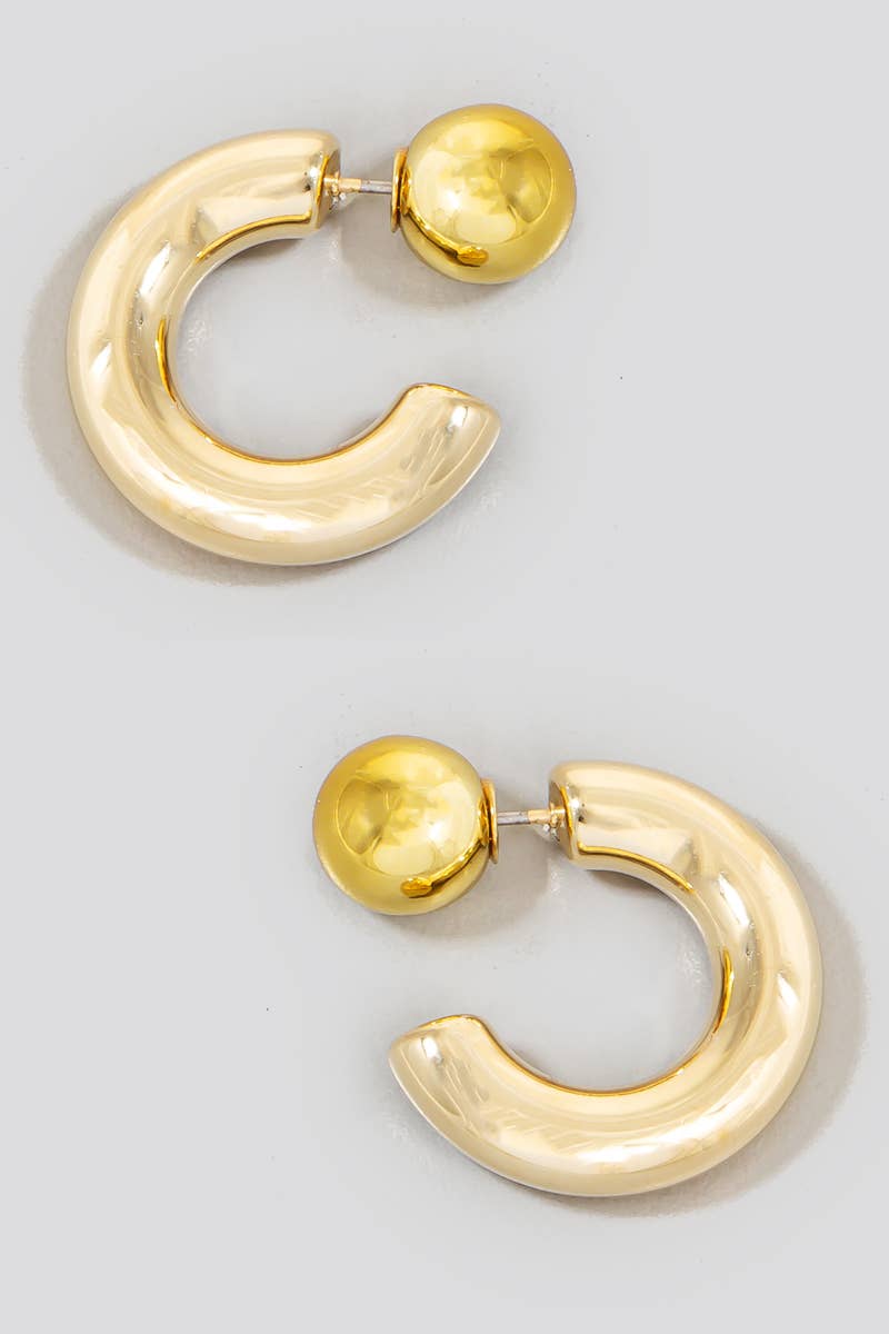 Metallic Tube Hoop Earrings