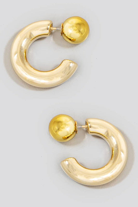 Metallic Tube Hoop Earrings