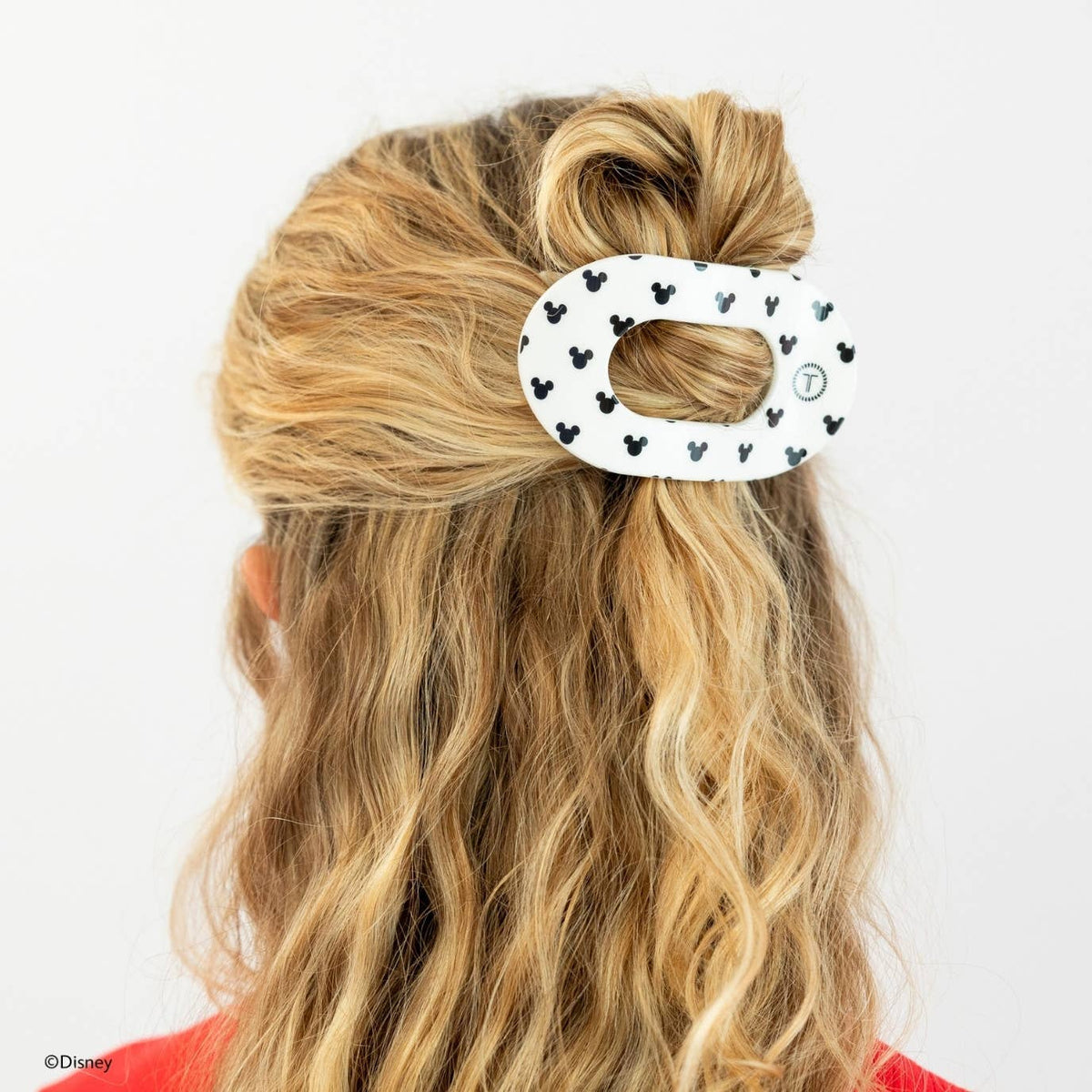 TELETIES - Flat Round Hair Clip | Medium | The Iconic Mickey Mouse