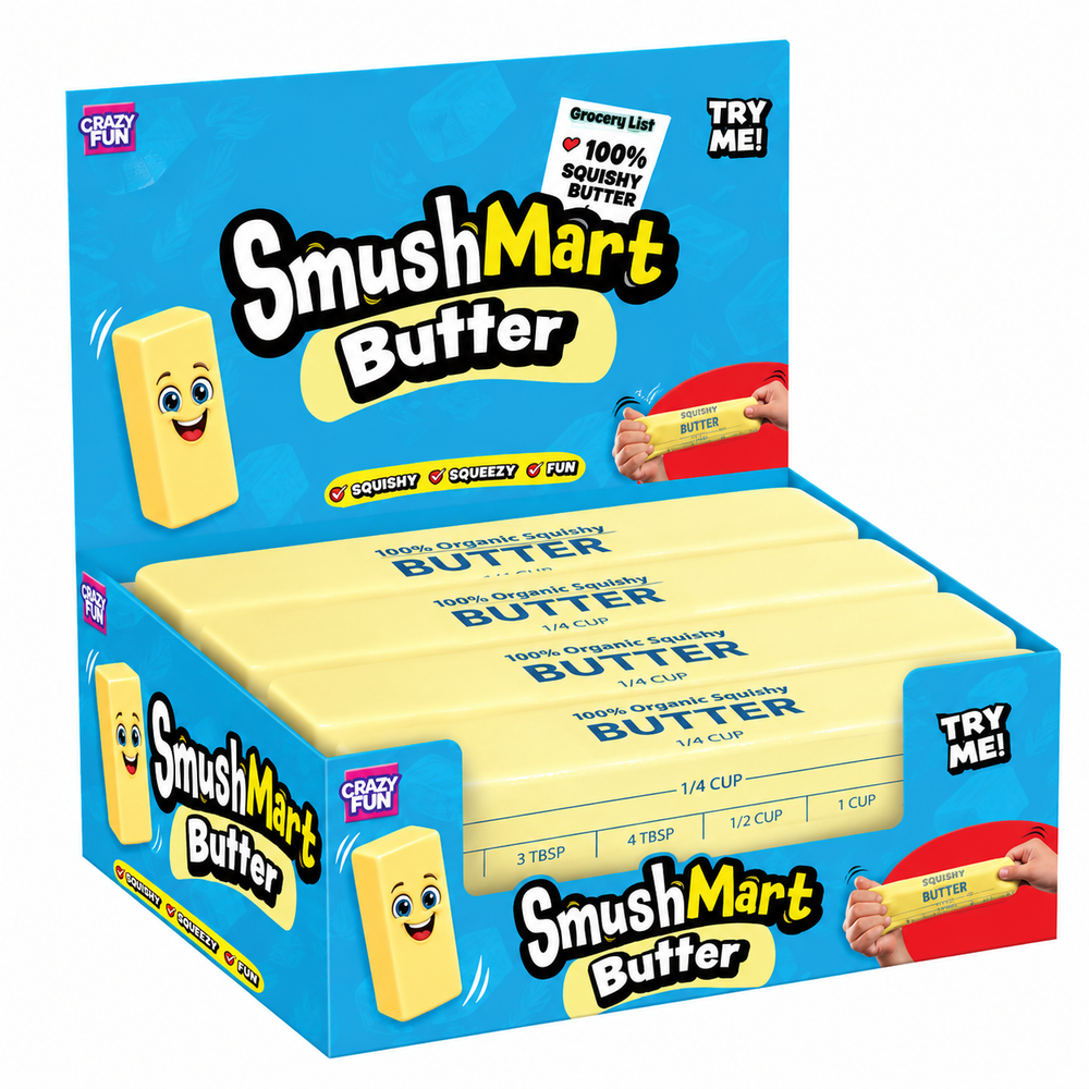 RMS® SmushMart™ Giant 15" Butter Stick Squishy 1pc