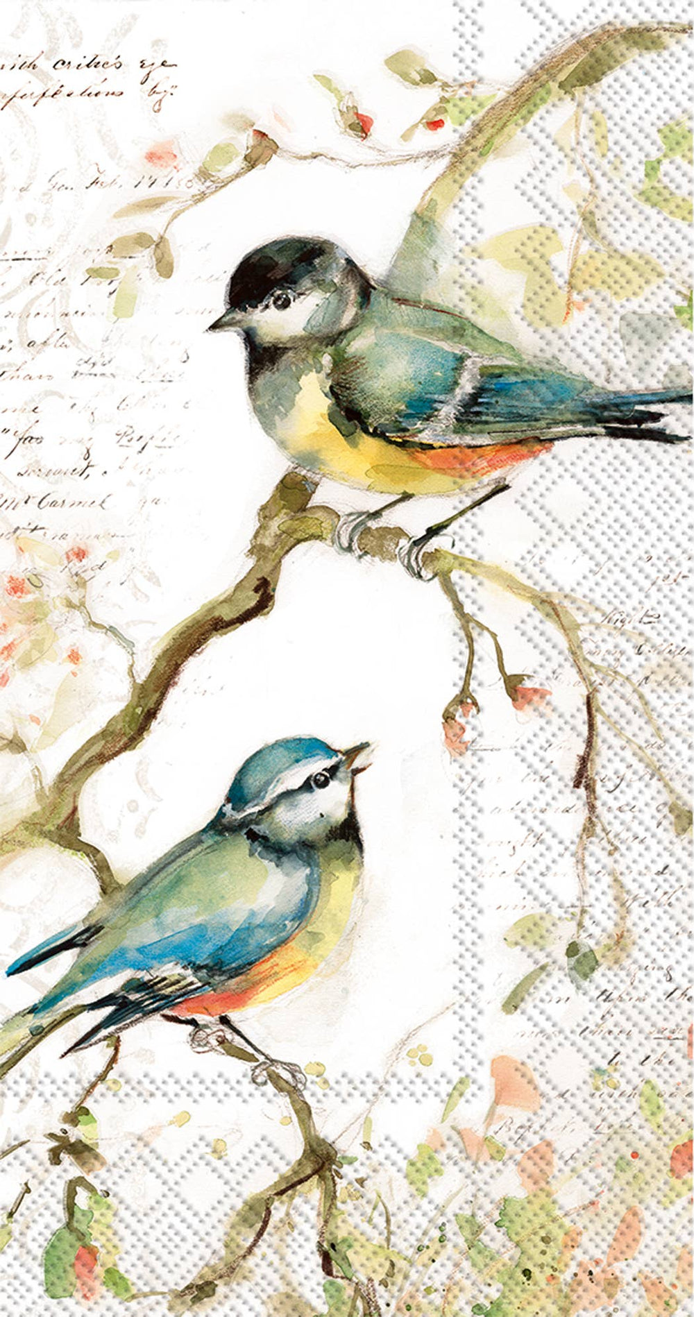 Happy Little Titmice Paper Guest Towels