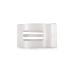 TELETIES - Flat Rectangle Hair Clip | Small | Coconut White