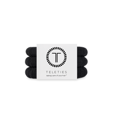 TELETIES - Nylon Hair Ties | Small | Jet Black