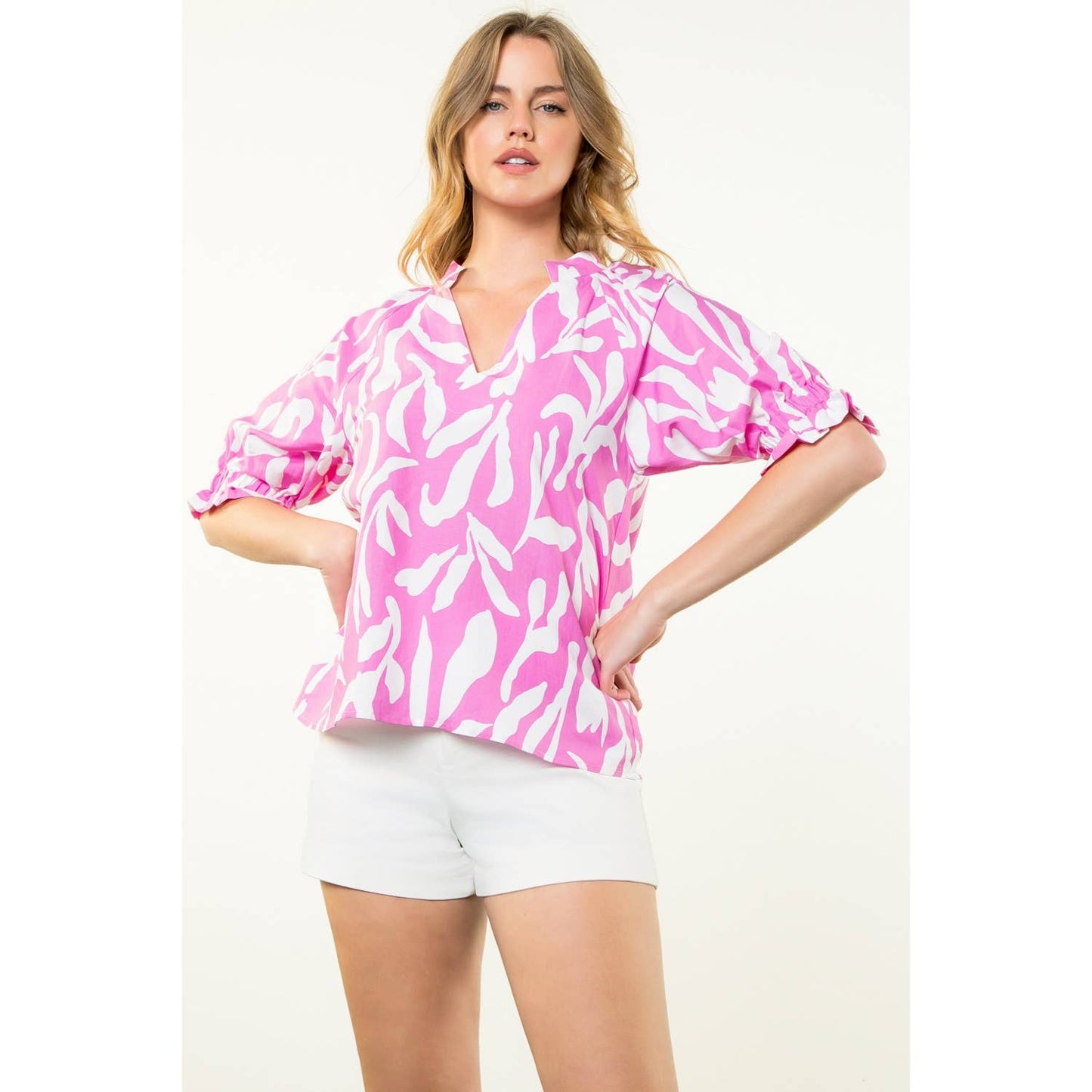 V-Neck Abstract Top