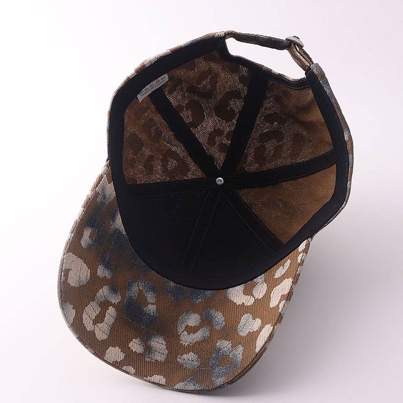 Muted Morandi Leopard Print Baseball Cap