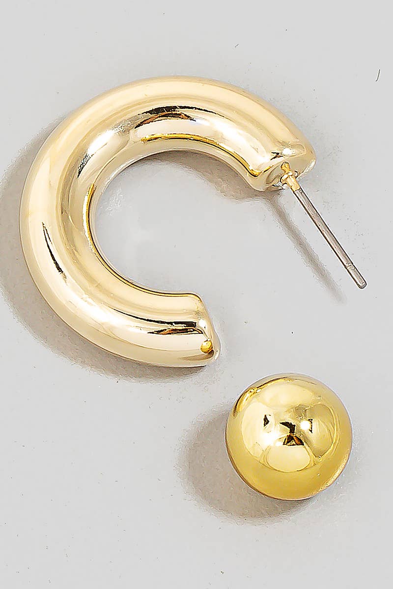 Metallic Tube Hoop Earrings