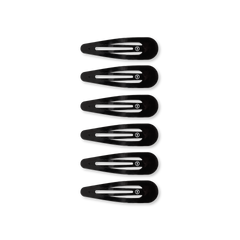 TELETIES - Snap Clip | Jet Black | 6 Count
