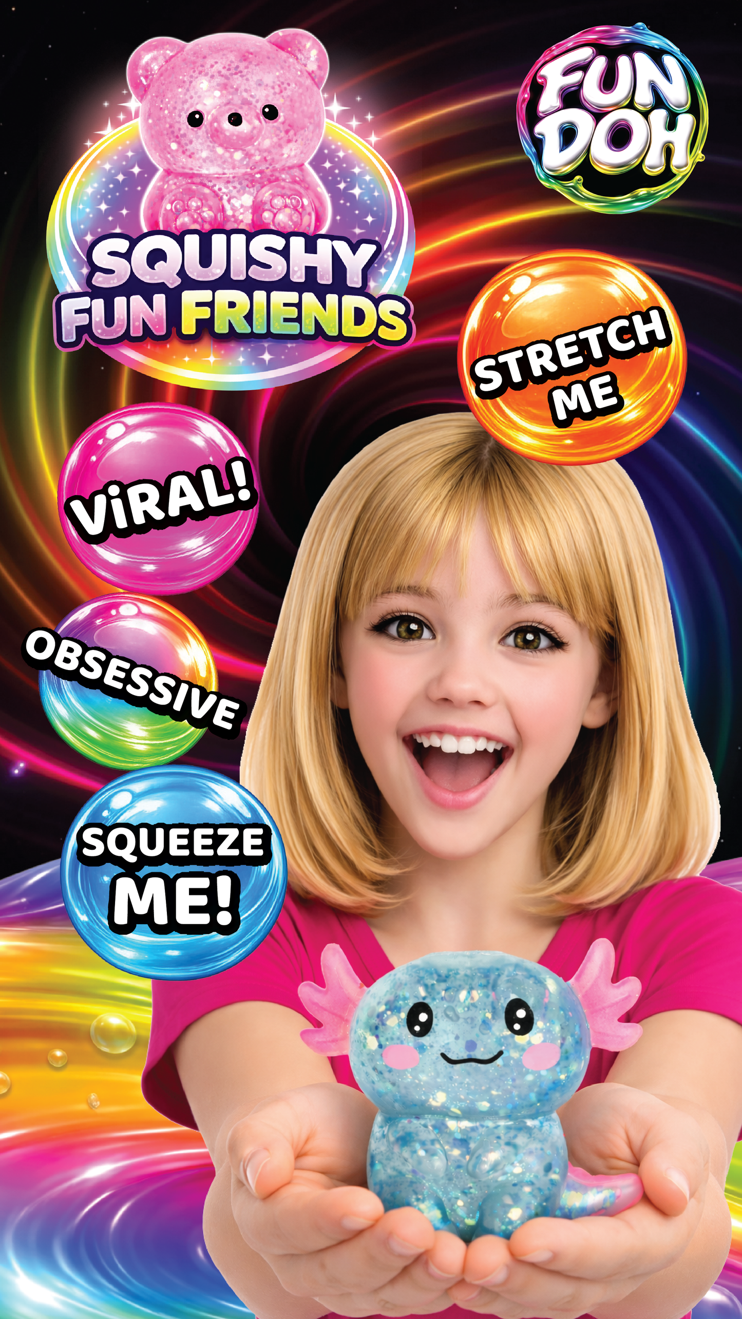 Fun Doh Squish & Squeeze Gummy Fidget Toy