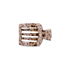 TELETIES - Square Flat Hair Clip | Small | Blonde Tortoise