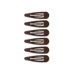 TELETIES - Snap Clip | Brown | 6 Count