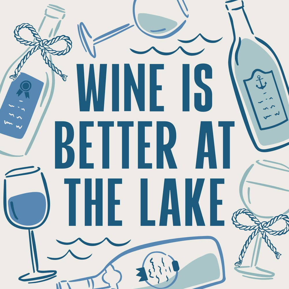 Better At The Lake Funny Cocktail Napkins