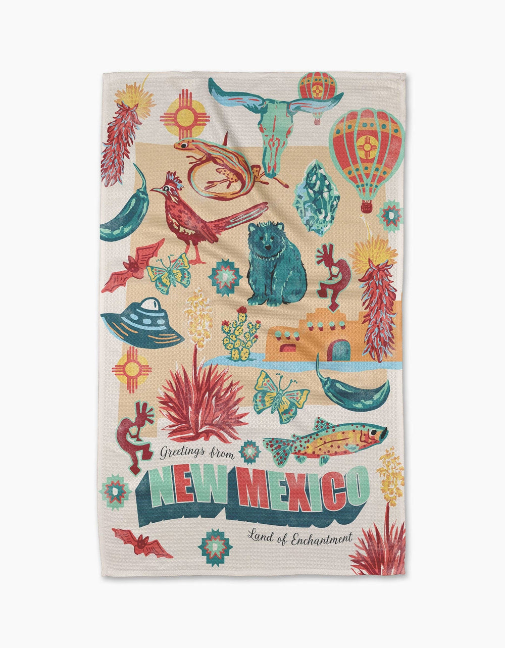 Geometry - Greetings From New Mexico Tea Towel