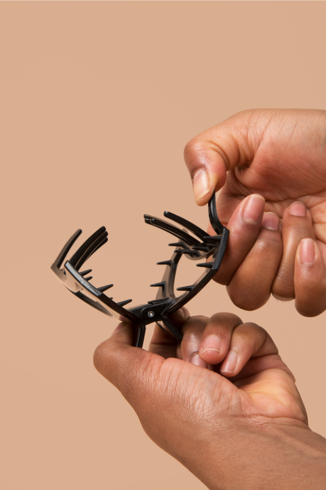 TELETIES - Open Hair Clip | Large | Blonde Tortoise
