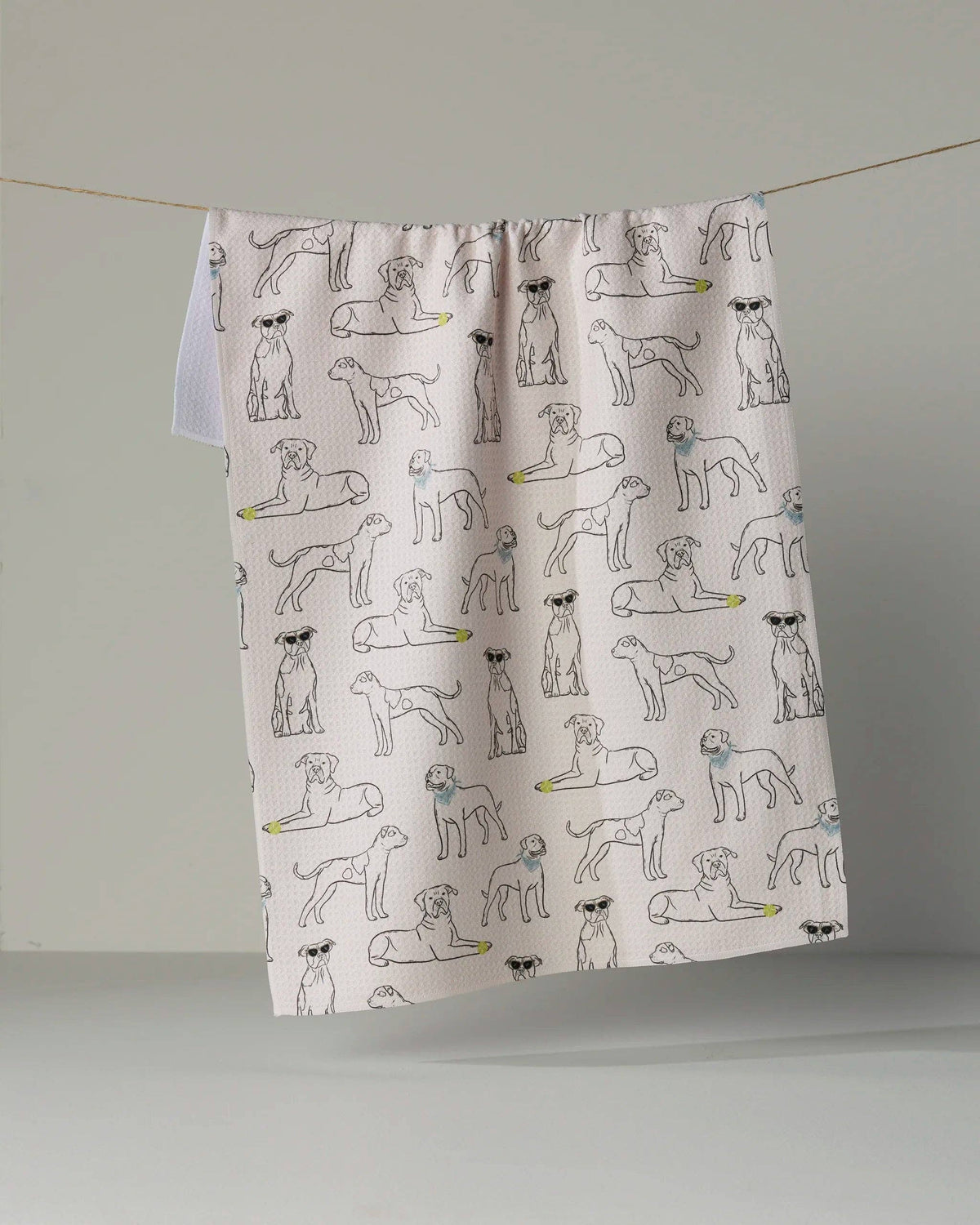 Geometry - Bulldog Buddies Tea Towel