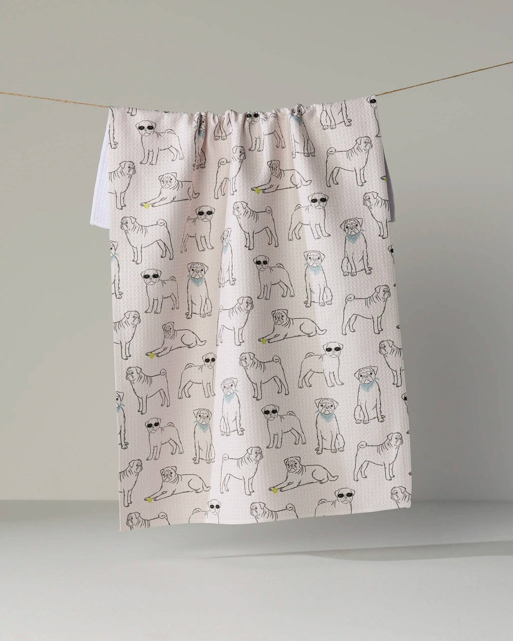 Geometry - Pug Pals Tea Towel