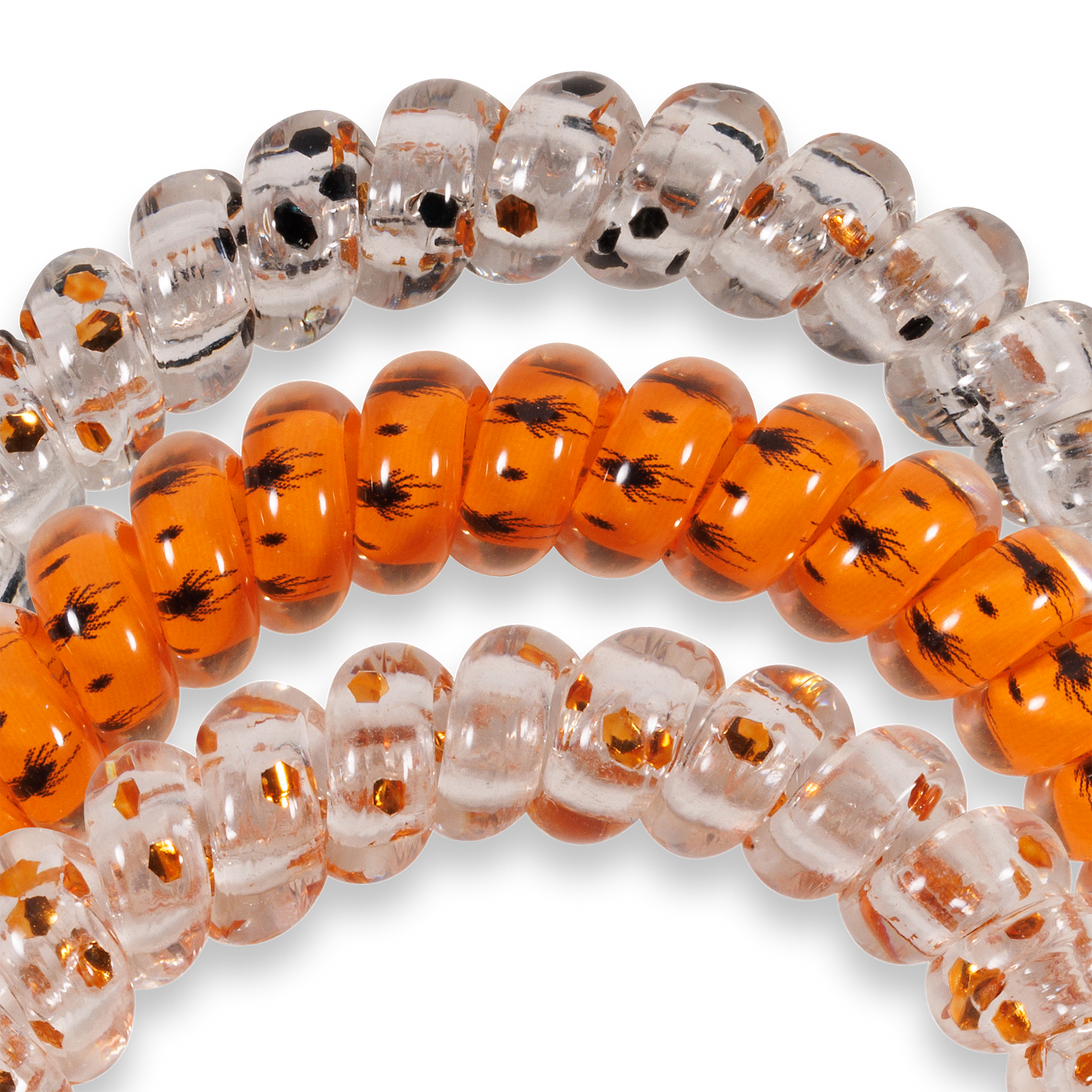 TELETIES - Spiral Hair Coils | Small | Spooky Sparkles Hair Ties