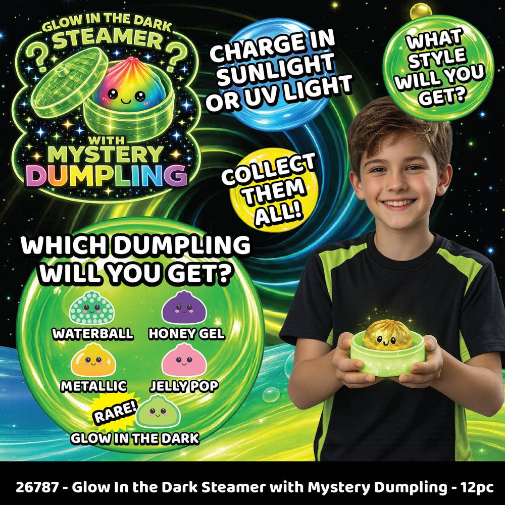 4" Glow-in-the-Dark Mystery Dumpling Squishy