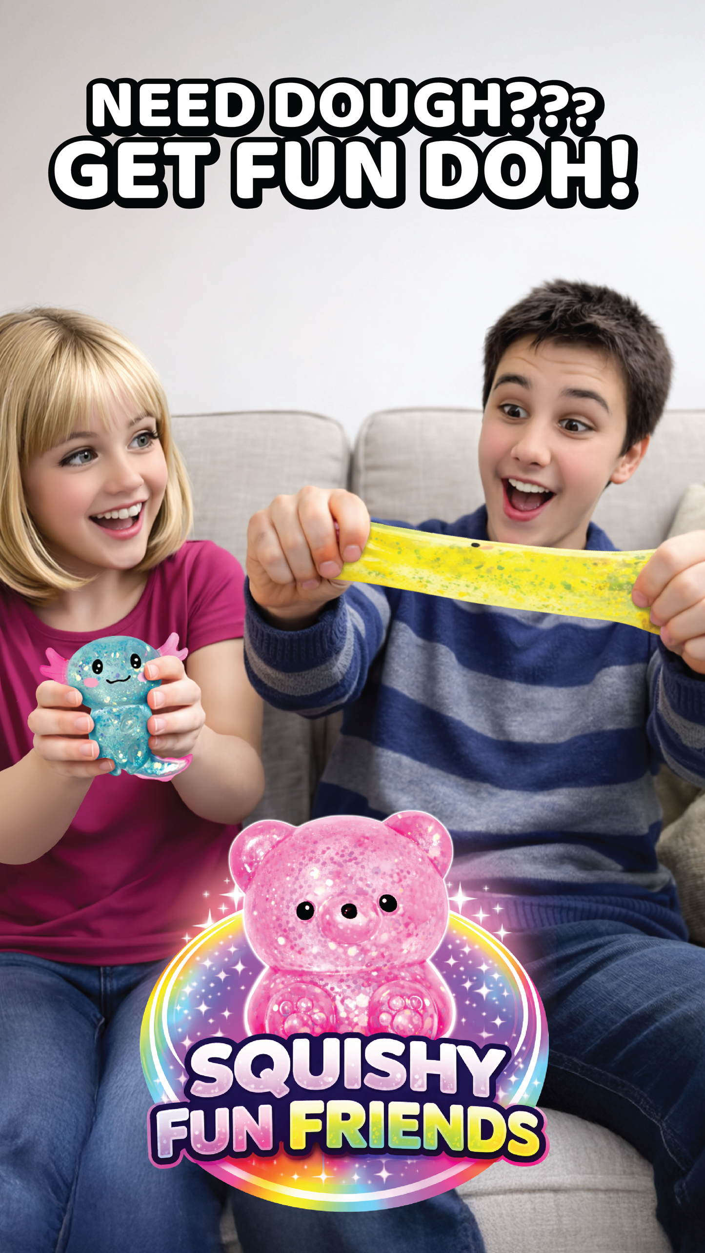 Fun Doh Squish & Squeeze Gummy Fidget Toy