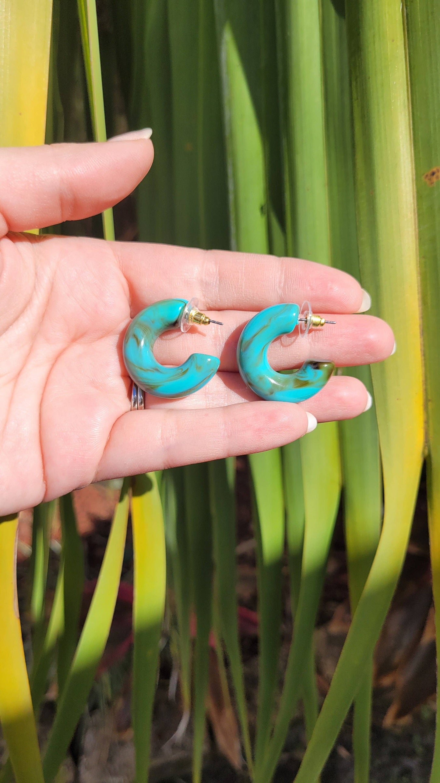 Turquoise Chloe Hoops
