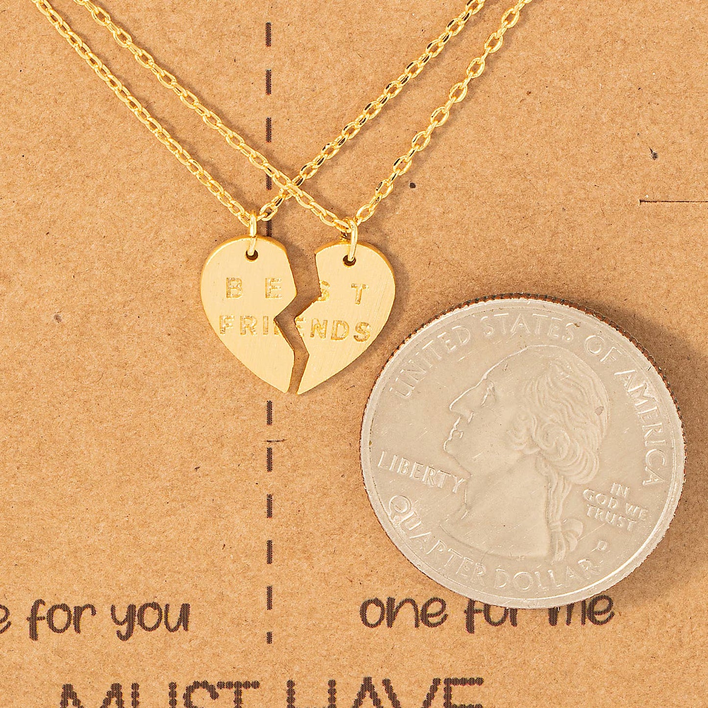 Heart Best Friend Charm Necklace