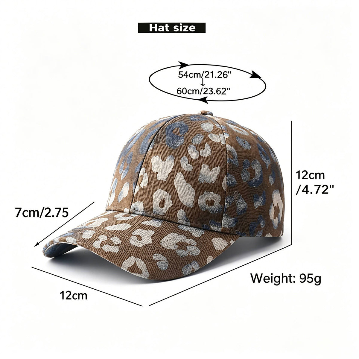 Muted Morandi Leopard Print Baseball Cap