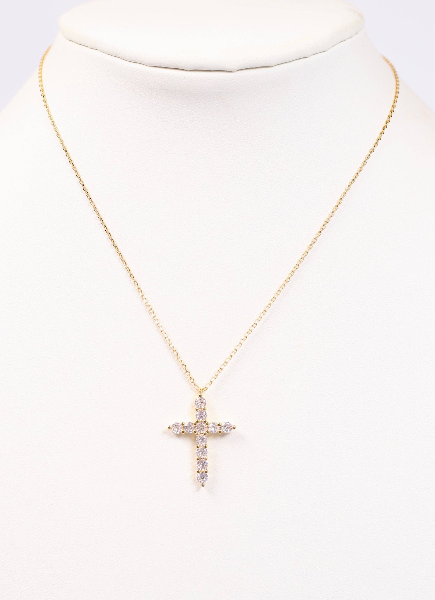 Valencourt CZ Cross Necklace