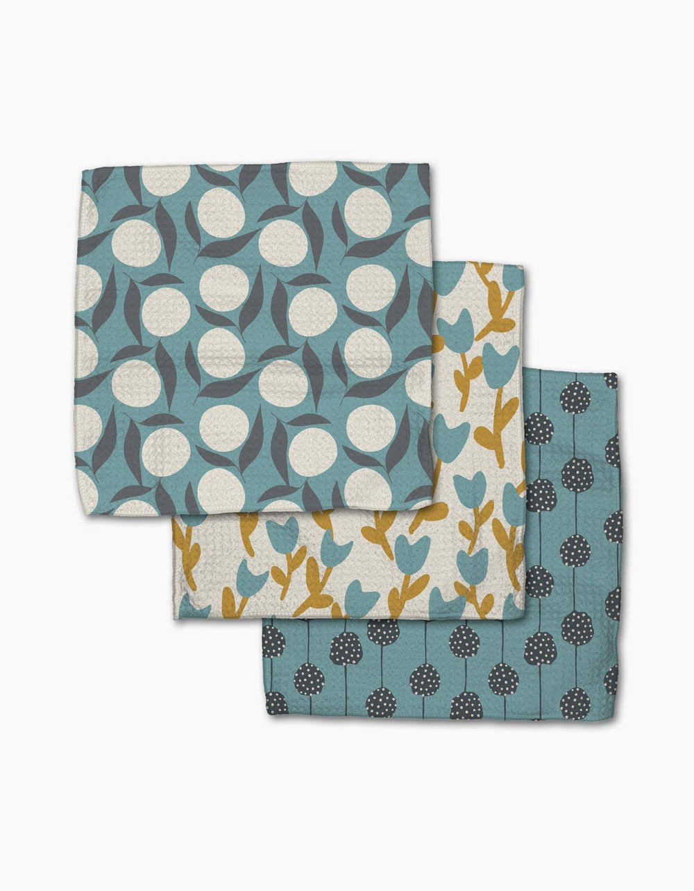 Geometry - Polka Dot Blooms Dishcloth Set