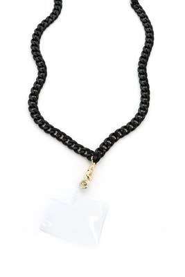 Black Cell Phone Holding Cross Body Chain
