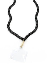 Black Cell Phone Holding Cross Body Chain